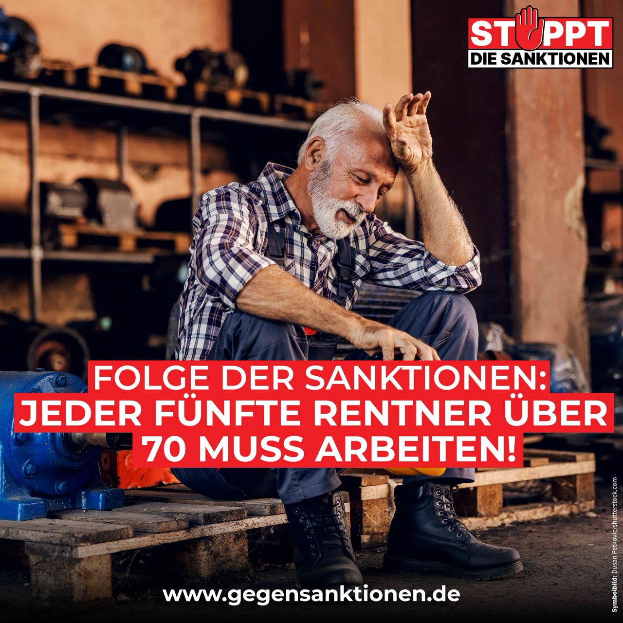 Folgen der Sanktionen: Jeder fünfte Rentner über 70 muss arbeiten!