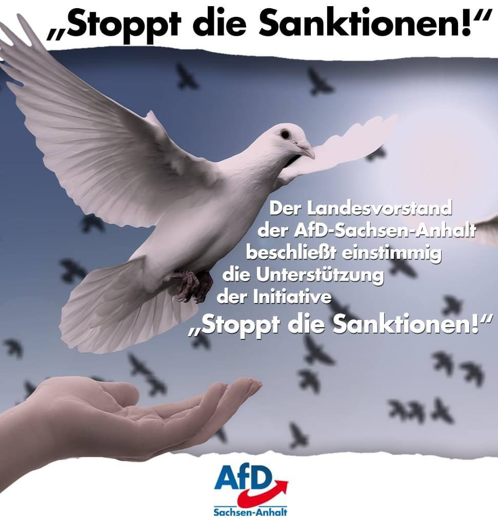 AfD Sachsen-Anhalt unterstützt „Stoppt die Sanktionen!“